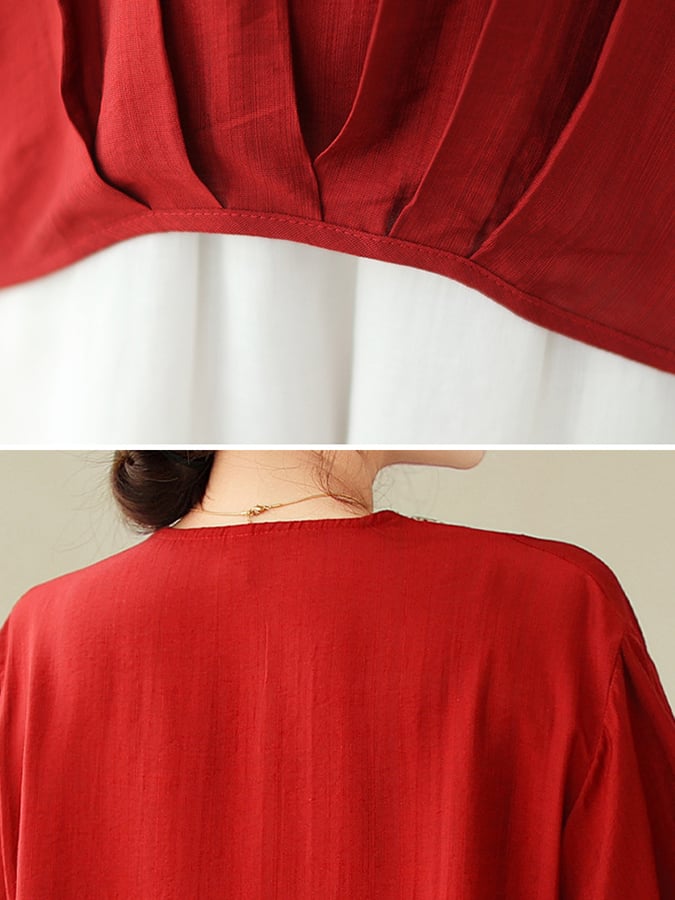 Damska patchworkowa koszula z dekoltem w kształcie litery V