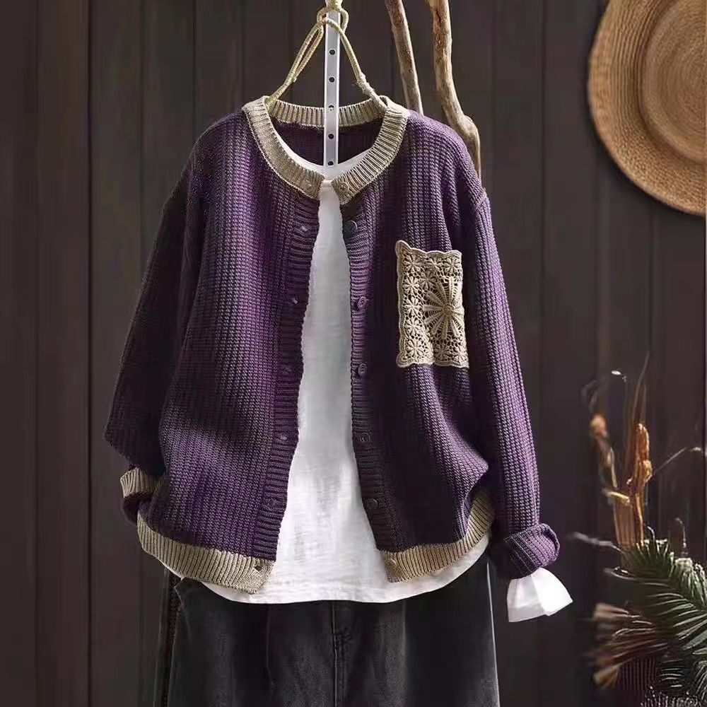 Sweter rozpinany w jednolitym kolorze, odpowiedni do noszenia na co dzień, elegancki i wygodny