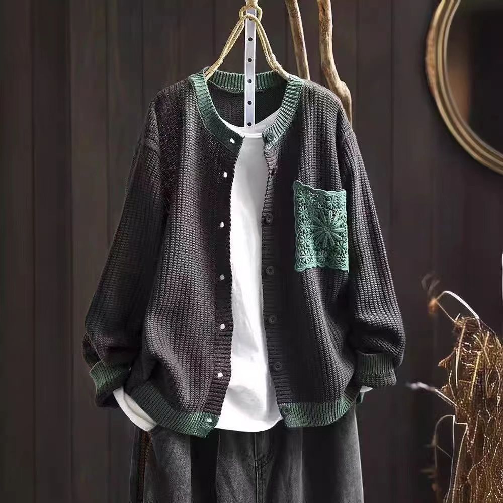 Sweter rozpinany w jednolitym kolorze, odpowiedni do noszenia na co dzień, elegancki i wygodny