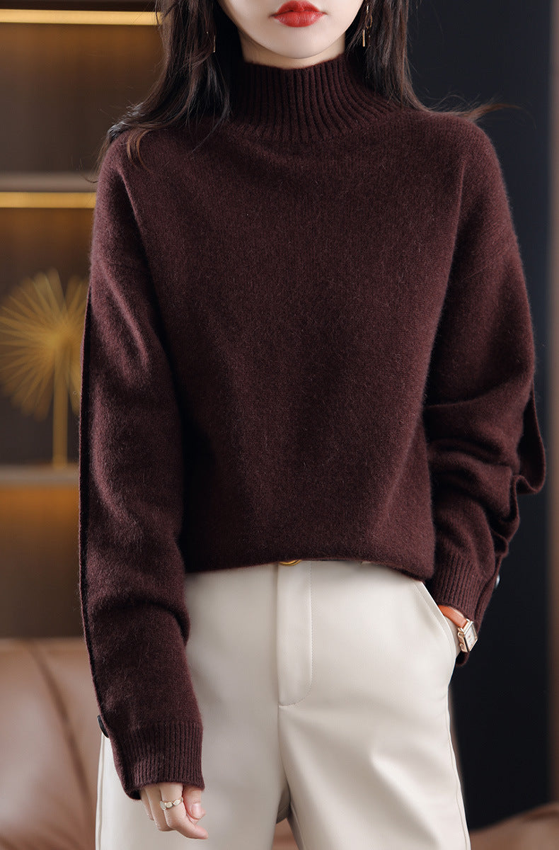 Elegancki i wygodny kaszmirowy sweter z golfem