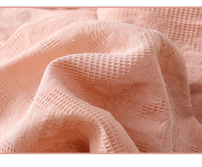 Damska bawełniana, nieregularna, plisowana koszula z długim rękawem w stylu vintage