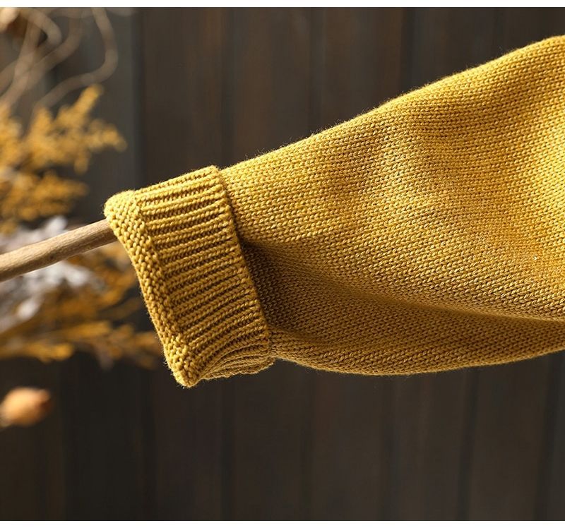 Sweter kaszmirowy w jednolitym kolorze, odpowiedni do noszenia na co dzień, elegancki i wygodny 02