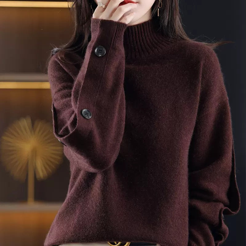 Elegancki i wygodny kaszmirowy sweter z golfem