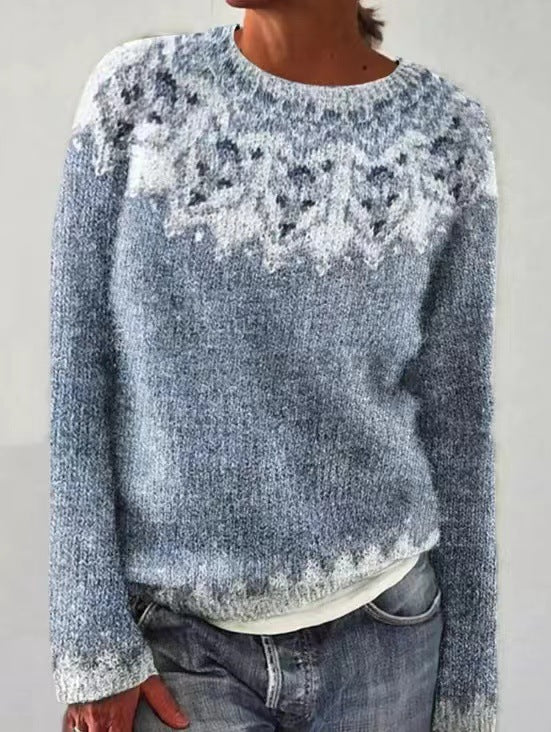 Stylowy prosty uniwersalny sweter 04