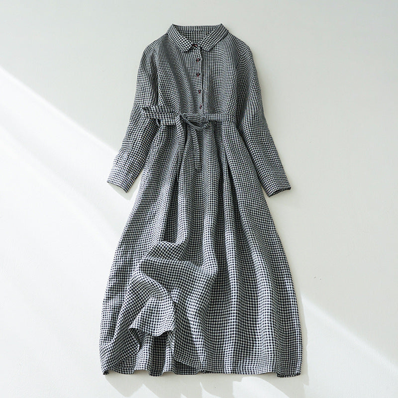 Casualowa, bawełniana sukienka z klapami koszuli