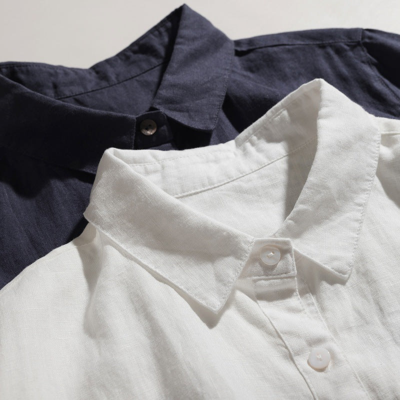 Casualowa, bawełniana sukienka z klapami koszuli