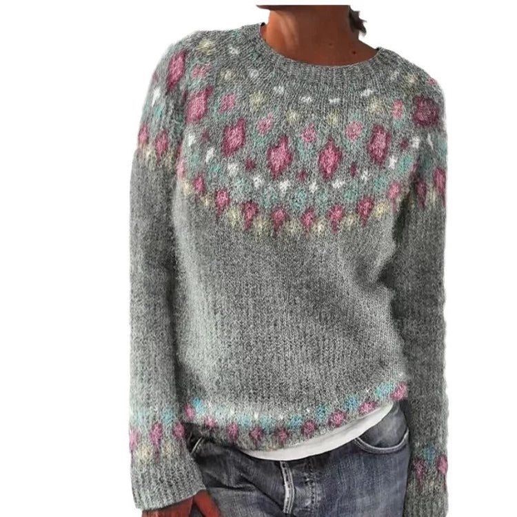 Stylowy prosty uniwersalny sweter 04
