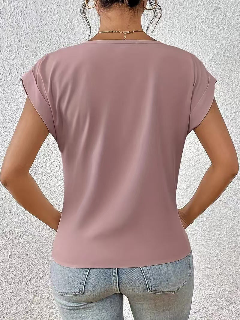 Elegancka, wygodna i przewiewna koszulka z krótkim rękawem w różnych kolorach