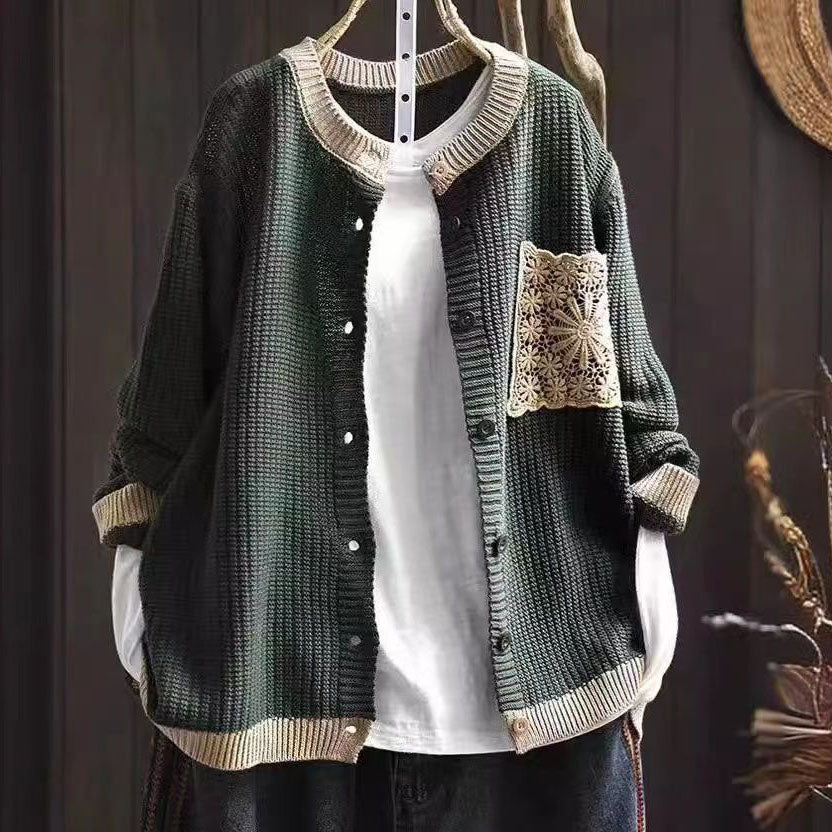 Sweter rozpinany w jednolitym kolorze, odpowiedni do noszenia na co dzień, elegancki i wygodny