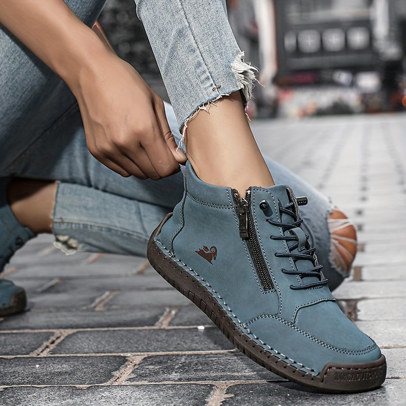Nowe codzienne buty sportowe, płaska podeszwa, jednolity kolor, gruby materiał, antypoślizgowa podeszwa, miękka i wygodna.