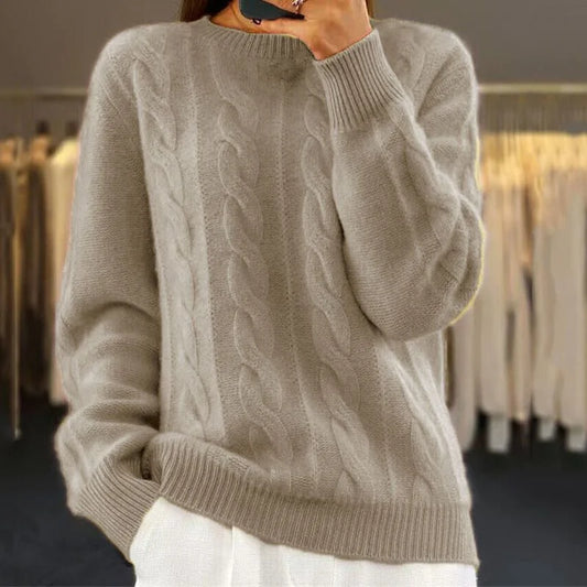 Elegancki i wygodny damski sweter w jednolitym kolorze, do noszenia na co dzień