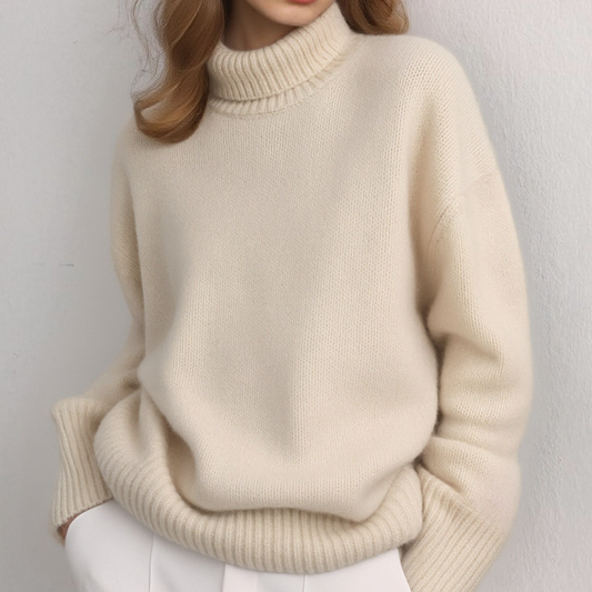 Kaszmirowy sweterek z golfem