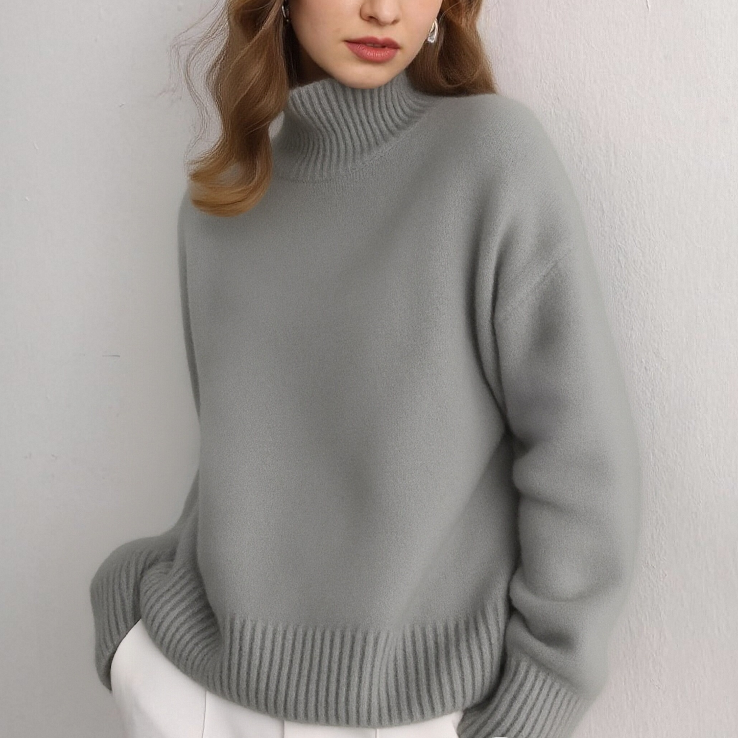 Kaszmirowy sweterek z golfem