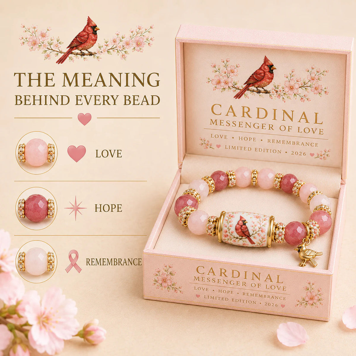 Bransoletka koralikowa Hummingbird Limited Edition: wyjątkowy, stonowany, luksusowy wzór; idealny do użytku osobistego lub na prezent.