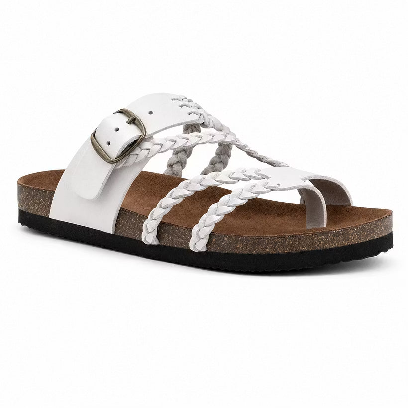 Te stylowe, nowe sandały są wykonane z trwałej, plecionej skóry naturalnej i dostępne w różnych kolorach.