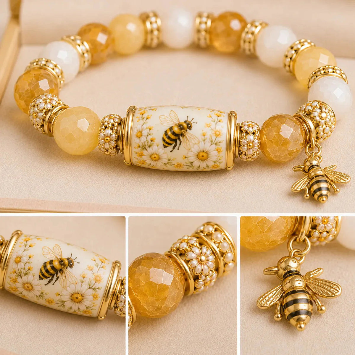 Bransoletka koralikowa Hummingbird Limited Edition: wyjątkowy, stonowany, luksusowy wzór; idealny do użytku osobistego lub na prezent.