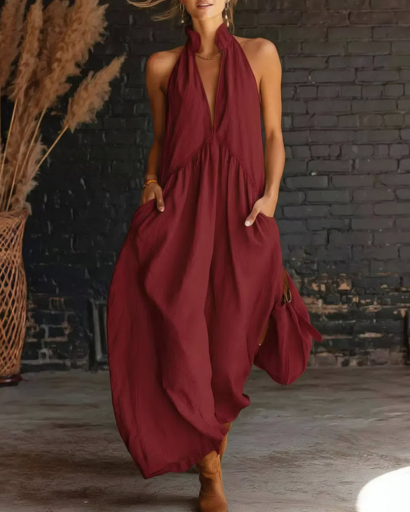 Ta nowa, elegancka, letnia sukienka w stylu kurortowym, wykonana z bawełny i lnu, ze stójką, podkreśli Twój wyjątkowy urok.