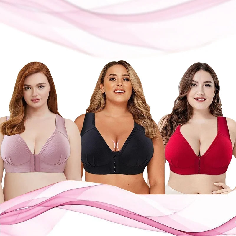 Biustonosz Plus Size z otwartym przodem[3 szt]