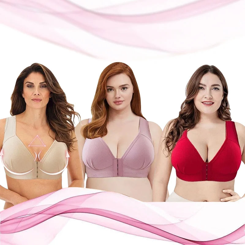 Biustonosz Plus Size z otwartym przodem[3 szt]