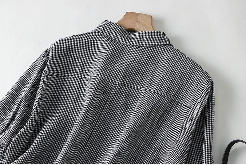 Elegancka i wygodna damska sukienka retro z bawełny i lnu