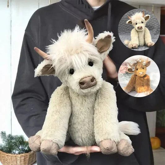 Urocza lalka towarzyszka rasy Highland Cow