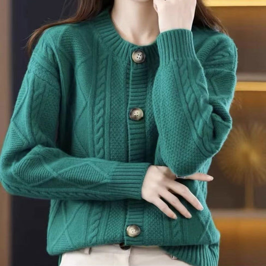 Elegancki i wygodny sweter z kaszmiru w jednolitym kolorze
