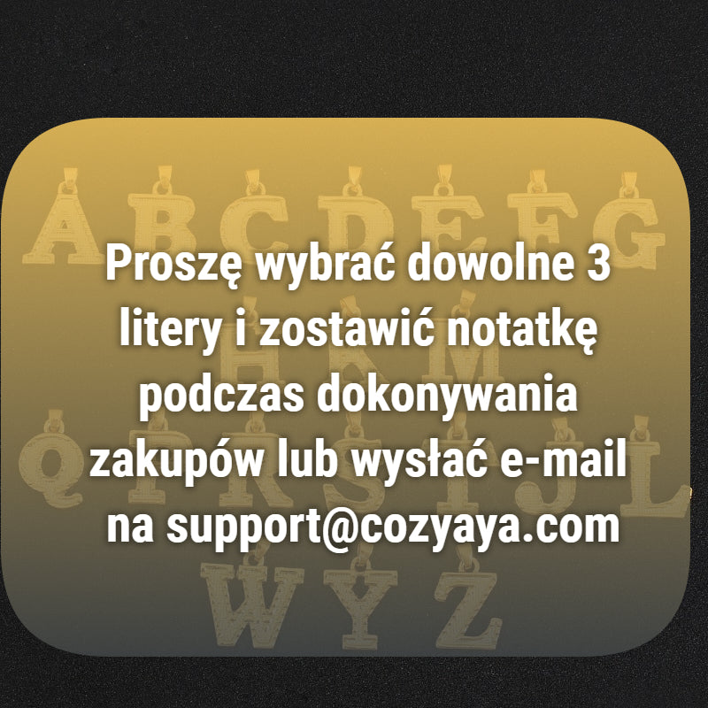 Naszyjnik ze złotym alfabetem A-Z