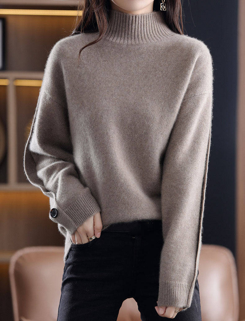 Elegancki i wygodny kaszmirowy sweter z golfem