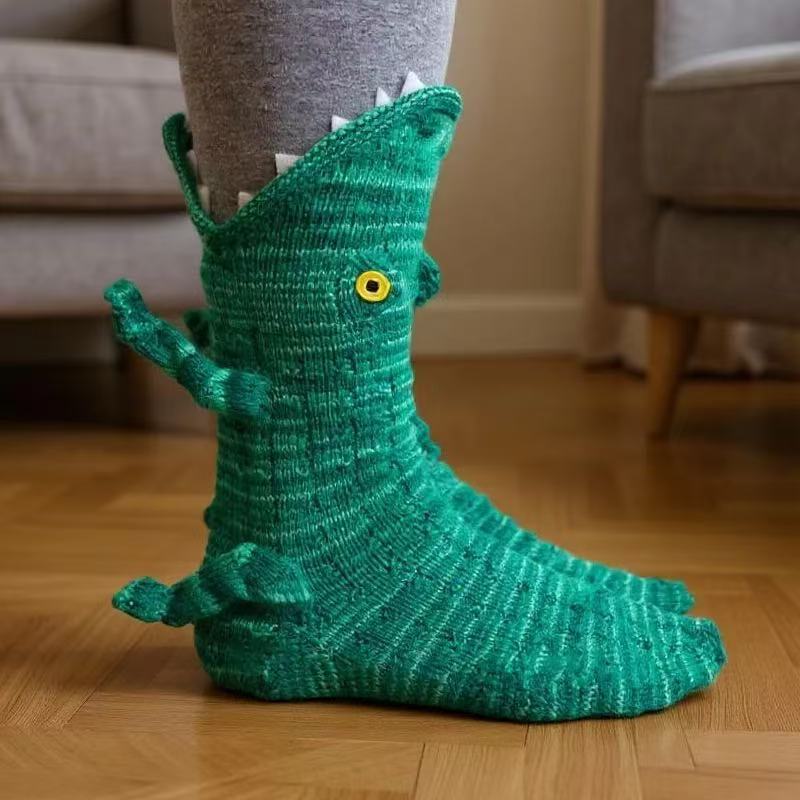 Nowe, śliczne, pluszowe, dzianinowe skarpetki w zwierzątka, ciepłe i wygodne.