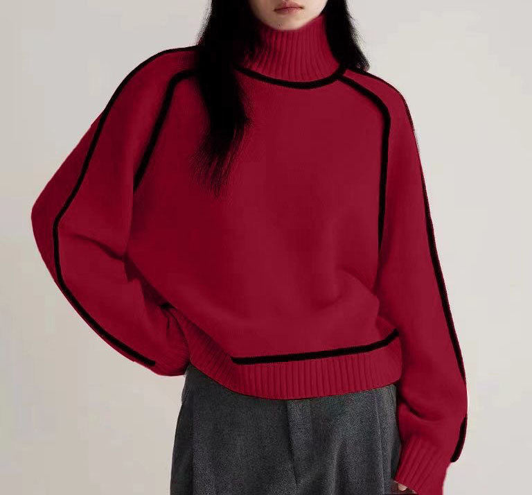 Elegancki i wygodny sweter z golfem z grubego kaszmiru