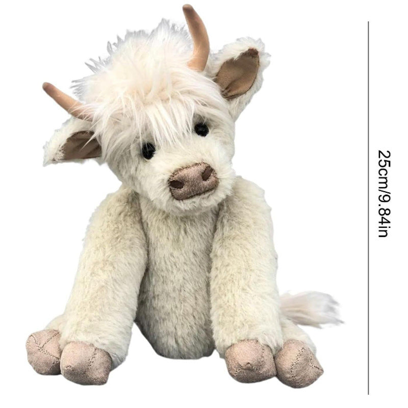 Urocza lalka towarzyszka rasy Highland Cow