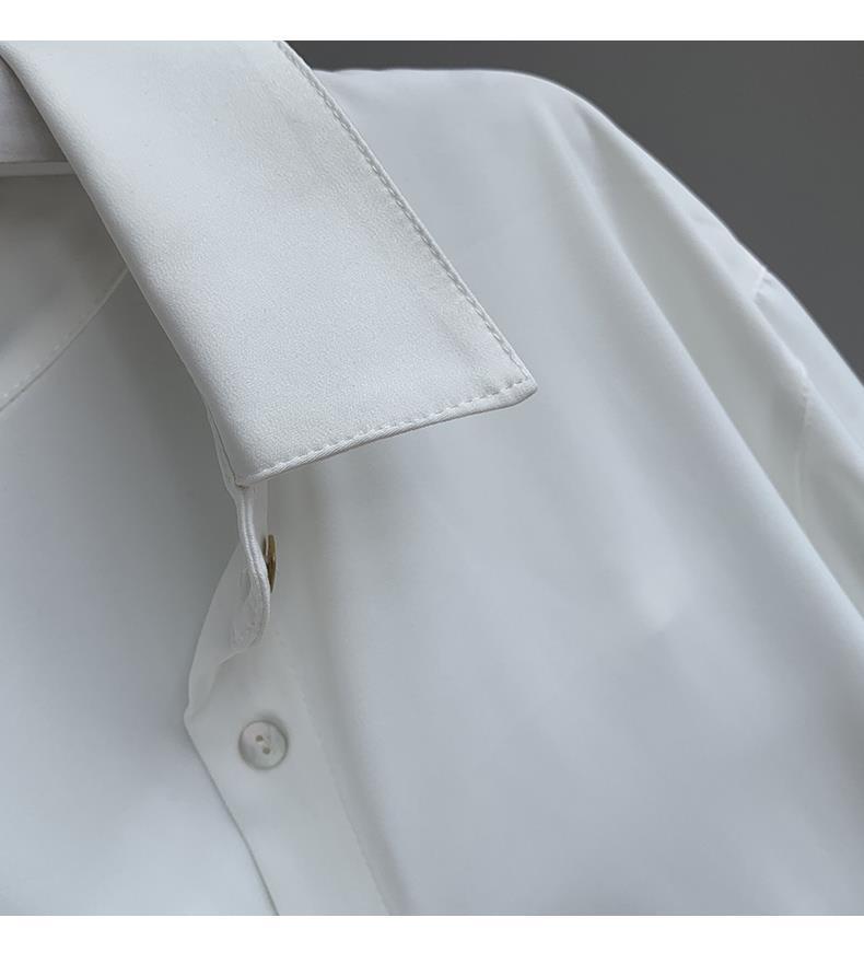 Elegancka i wygodna bluzka damska z długim rękawem, satynowa, czterokolorowa