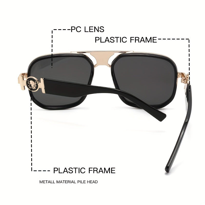 Okulary przeciwsłoneczne typu aviator w stylu retro brytyjskim z metalową belką