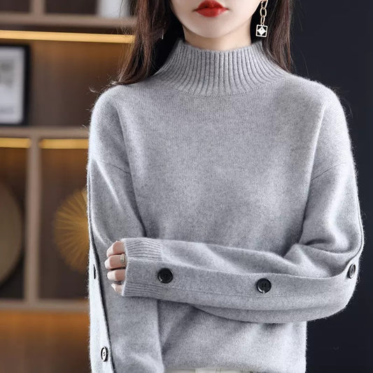 Elegancki i wygodny kaszmirowy sweter z golfem
