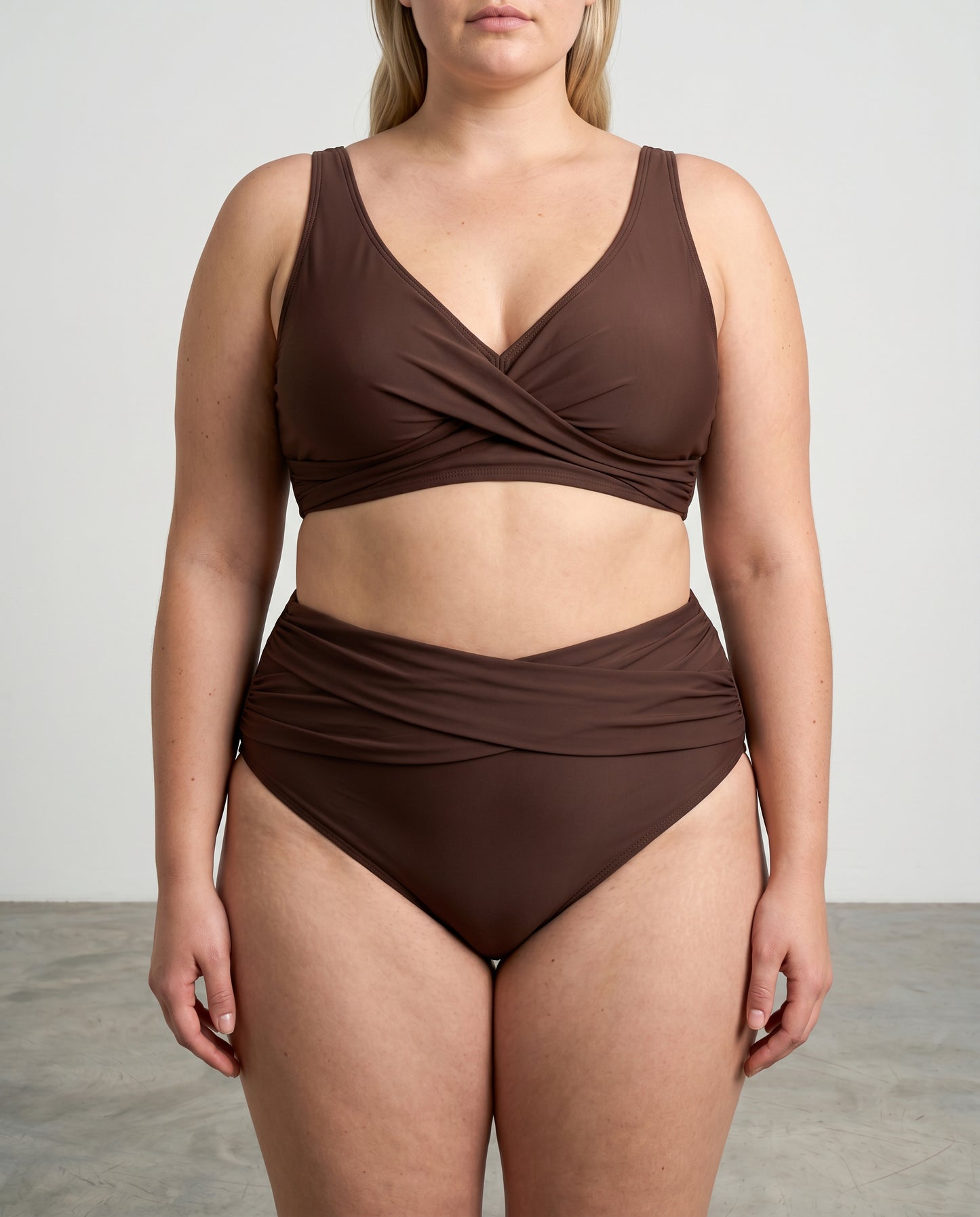Seksowny dwuczęściowy kostium kąpielowy bikini z wysokim stanem