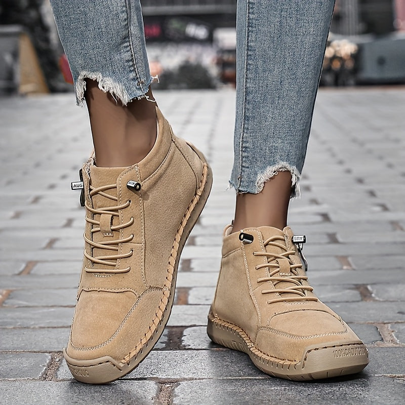 Nowe codzienne buty sportowe, płaska podeszwa, jednolity kolor, gruby materiał, antypoślizgowa podeszwa, miękka i wygodna.