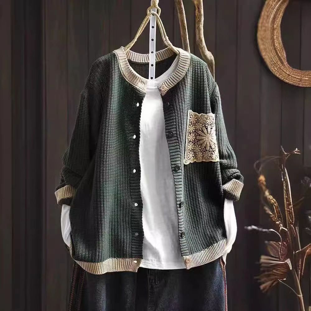 Sweter rozpinany w jednolitym kolorze, odpowiedni do noszenia na co dzień, elegancki i wygodny