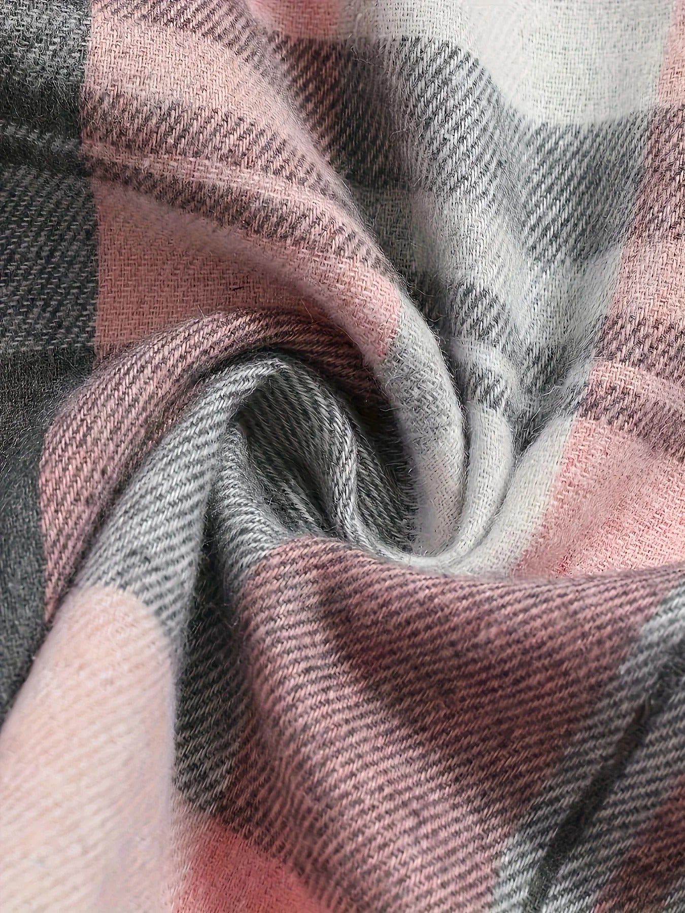 Nowy kardigan w kratę z długim rękawem i kołnierzykiem dla kobiet, swobodny i wygodny.